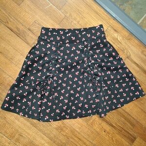 Hot Topic Black Mushroom Skater Mini Skirt‎